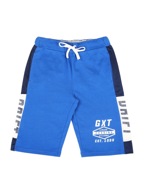 Pantaloons Junior Boys Blue Solid Regular Fit Sports Shorts