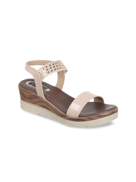 Flat n Heels Women Beige Solid Sandals