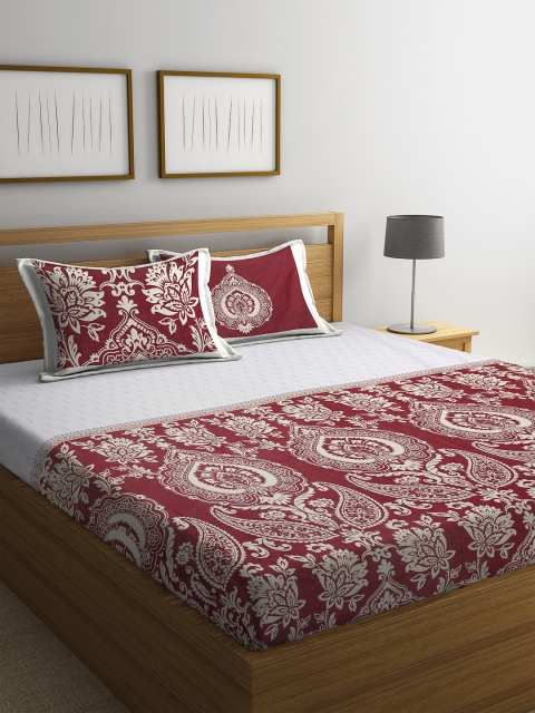 SWHF Maroon & White Ethnic Motifs 400 TC Cotton 1 King Bedsheet with 2 Pillow Covers
SWHF Maroon & White Ethnic Motifs 400 TC Cotton 1 King Bedsheet with 2 Pillow Covers