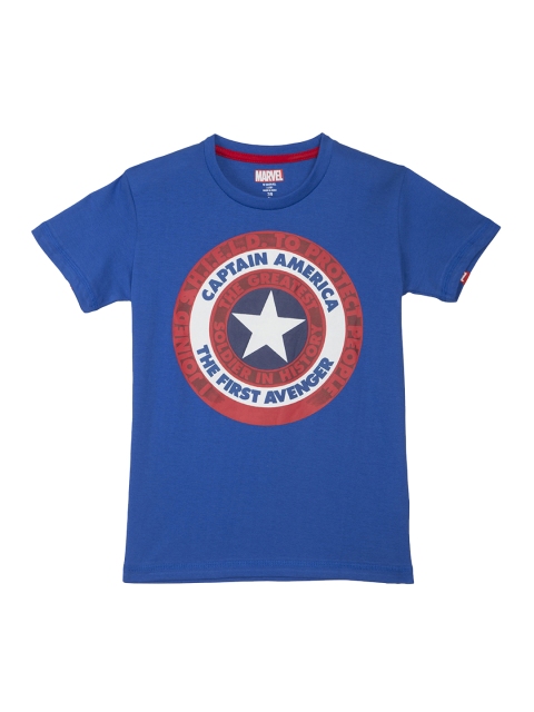 Kids Ville Captain America featured Blue Tshirt for Boys