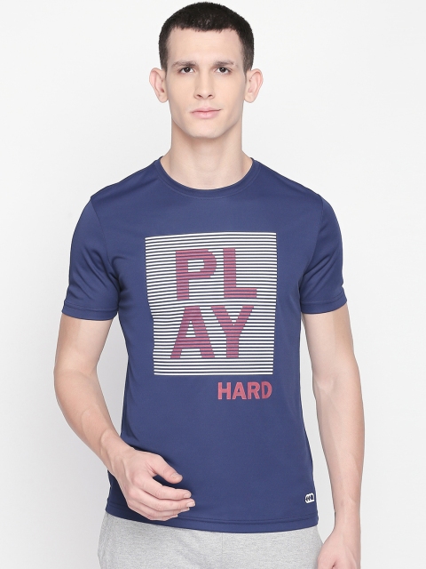 Ajile by Pantaloons Men Blue Printed Round Neck T-shirt