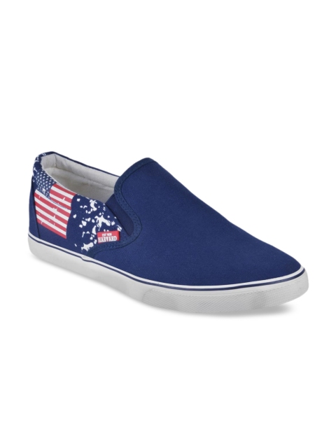 Harvard Men Navy Blue Slip-On Sneakers