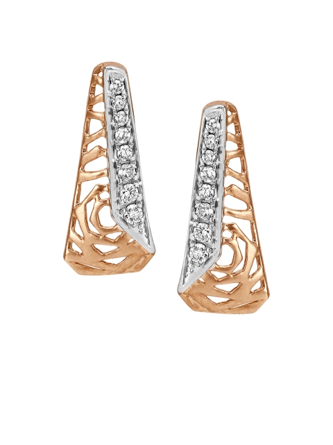 Mia by Tanishq 14KT Rose Gold Diamond Stud Earrings