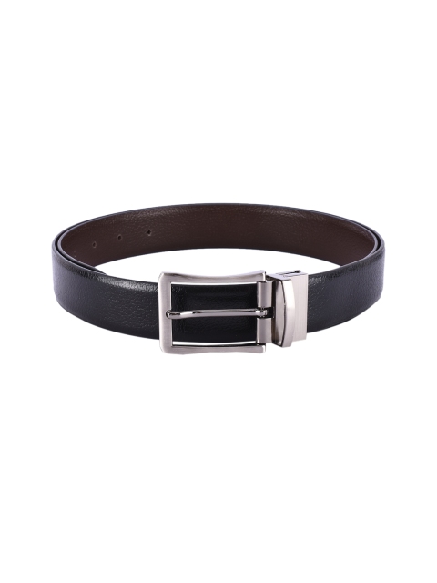 BuckleUp Men Black & Brown Reversible Solid Belt