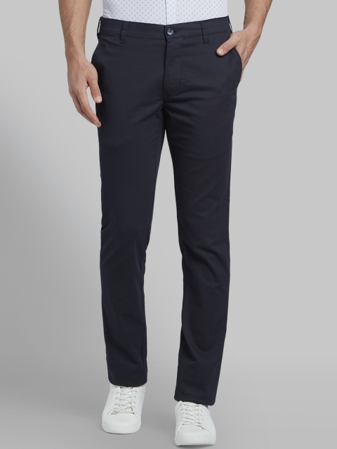 Parx Men Brown Slim Fit Solid Regular Trousers