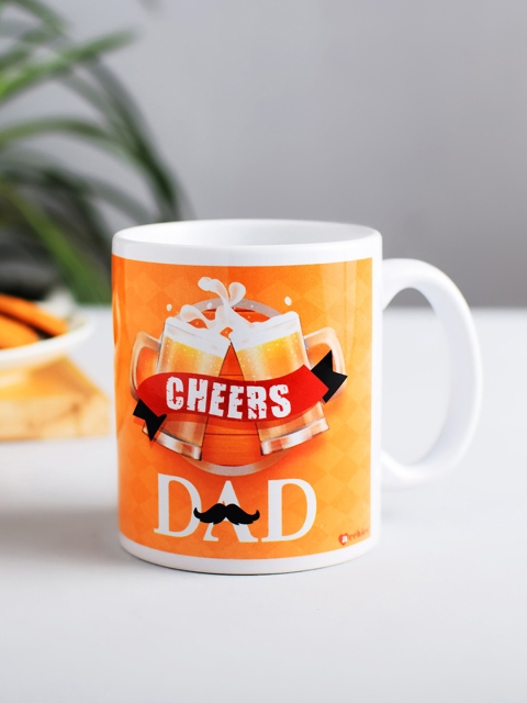 Archies Orange Printed Ceramic Coffee Mug