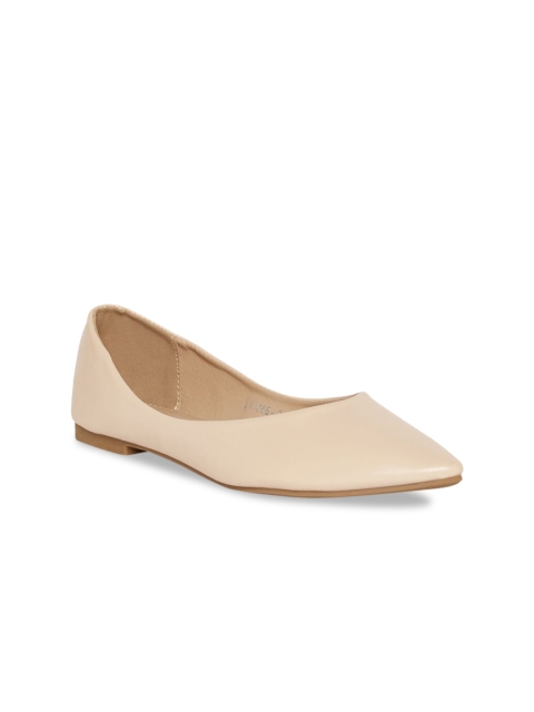 GIORDANO Women Nude-Coloured Solid Ballerinas