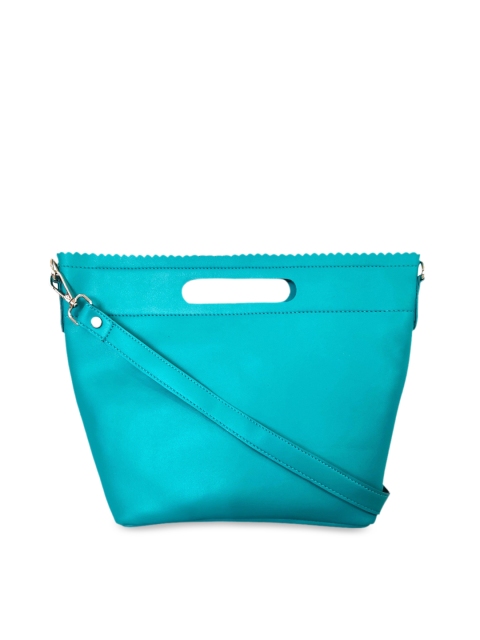 Toteteca Turquoise Blue Solid Handheld Bag