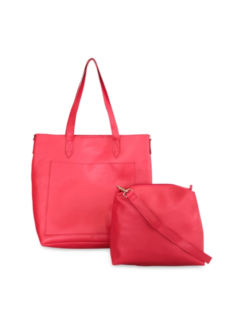 Toteteca Women Red Solid Shoulder Bag With Pouch