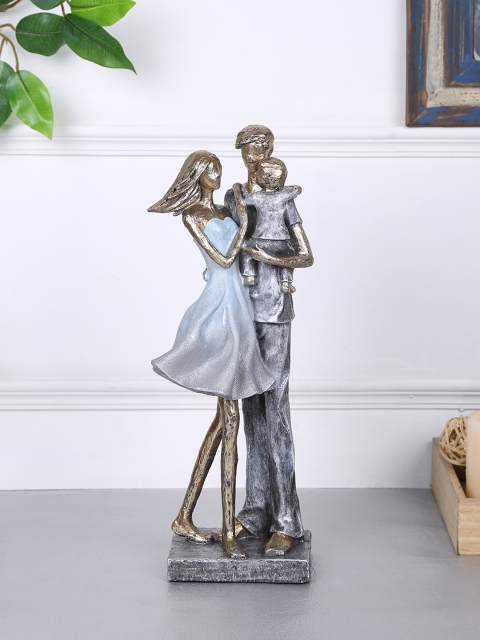 TAYHAA Gold-Toned & Grey Resin Bonded Family Showpiece