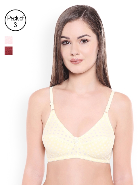 Bodycare Pack of 3 Multicoloured Solid Non-Wired Non Padded Everyday Bra E1506LEPIWI, Multi
Bodycare Pack of 3 Multicoloured Solid Non-Wired Non Padded Everyday Bra E1506LEPIWI, Multi