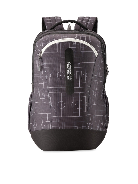 AMERICAN TOURISTER Unisex Black Geometric Backpack