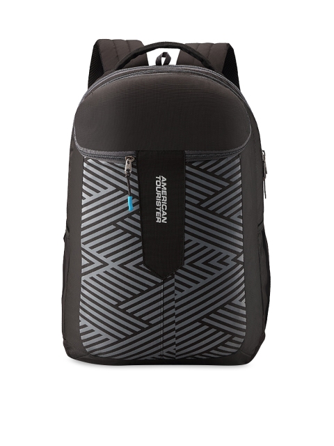 AMERICAN TOURISTER Unisex Black Geometric Backpack