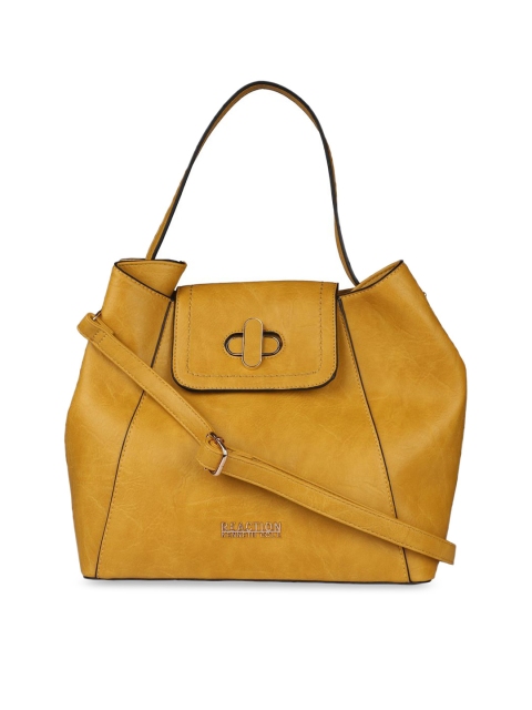 Kenneth Cole Women Yellow Solid Handheld Bag