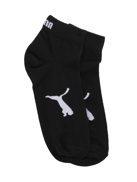Puma Unisex Black Solid Ankle-Length Socks