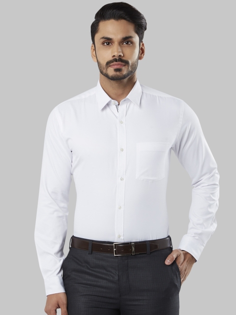 Next Look Men White Slim Fit Solid Formal Shirt