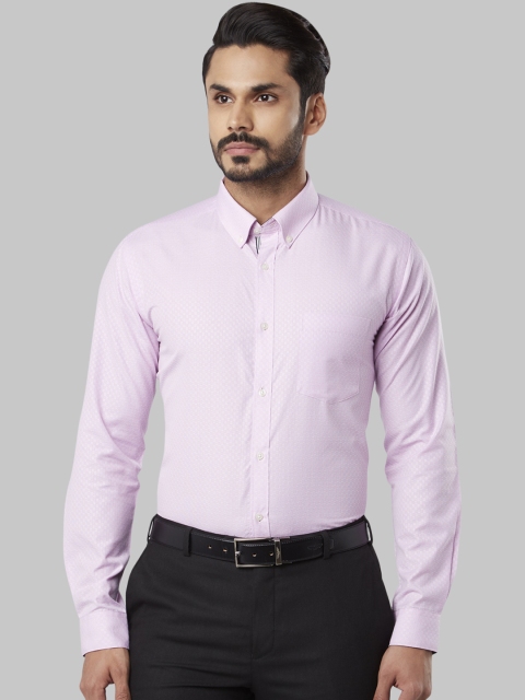 Next Look Men Red Slim Fit Self Design Formal Shirt
