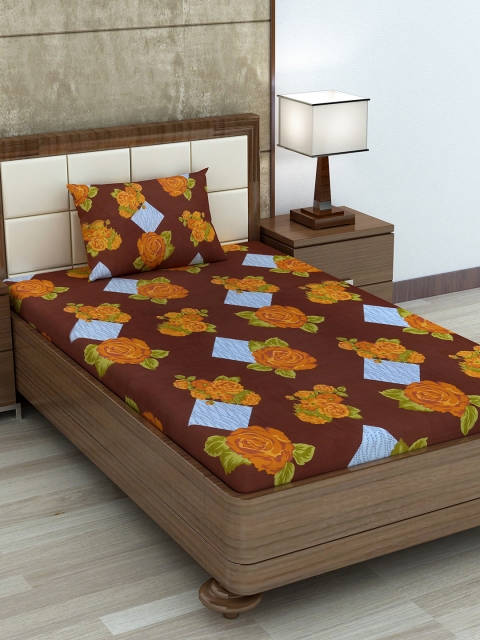 Divine Casa Brown & Orange Floral 180 TC Cotton 1 Single Bedsheet with 1 Pillow Covers
Divine Casa Brown & Orange Floral 180 TC Cotton 1 Single Bedsheet with 1 Pillow Covers