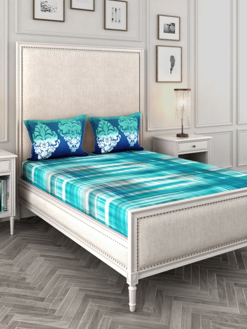 Story@home Unisex Green & Blue Abstract 300 TC Cotton 1 King Bedsheet with 2 Pillow Covers
Story@home Unisex Green & Blue Abstract 300 TC Cotton 1 King Bedsheet with 2 Pillow Covers