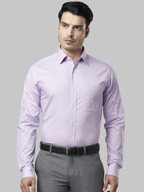 Raymond Men Lavender Slim Fit Solid Formal Shirt