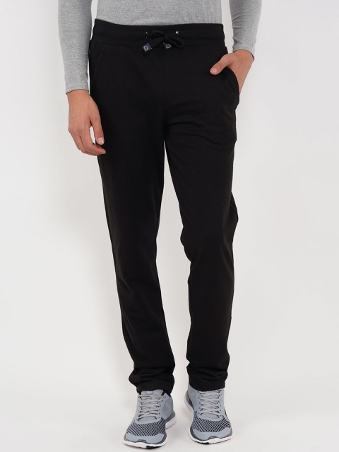 Sweet Dreams Men Black Solid Straight-Fit Trackpants
