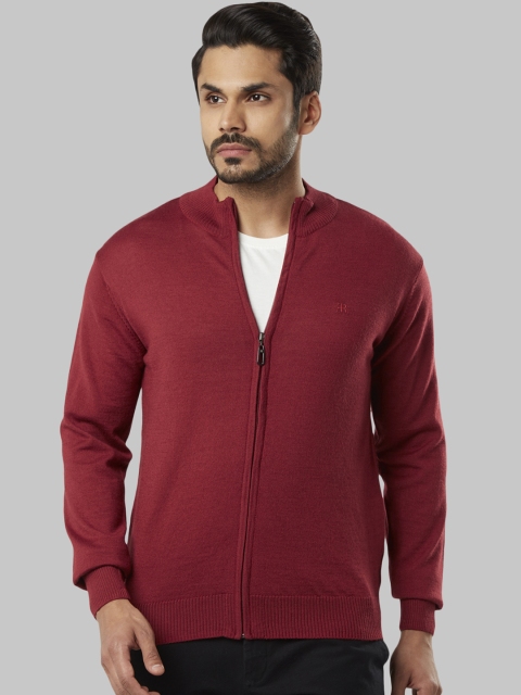Raymond Men Red Solid Sweater