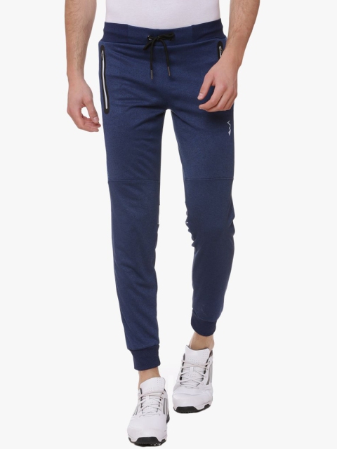 Campus Sutra Men Blue Solid Slim-Fit Joggers