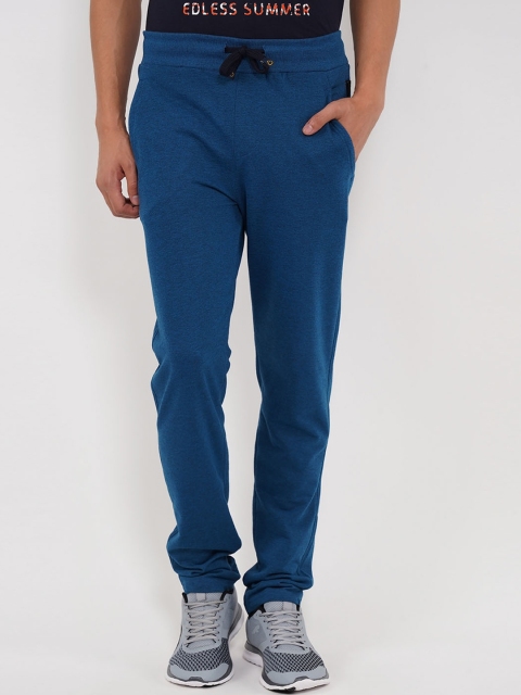 Sweet Dreams Men Navy Blue Solid Straight-Fit Trackpants