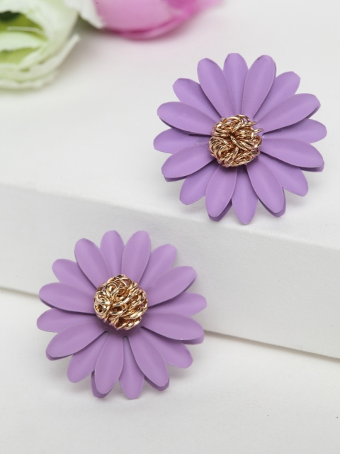 AVANT-GARDE PARIS Lavender Floral Studs