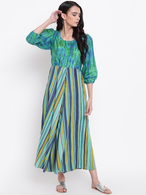 trueBrowns Women Green Maxi Dress