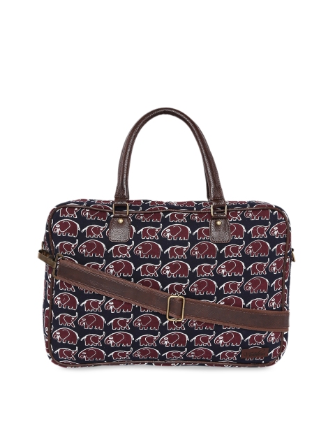 Vivinkaa Women Black Printed Laptop Bag