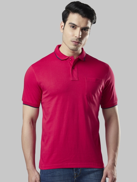 Next Look Men Red Solid Polo Collar T-shirt