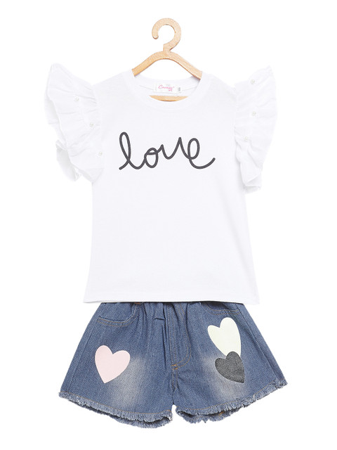 Camey Girls White & Blue Printed Top with Shorts
Camey Girls White & Blue Printed Top with Shorts