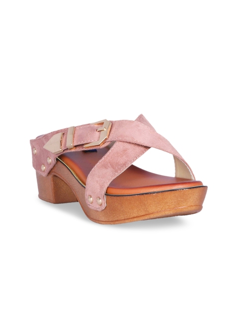 MSC Women Pink Solid Heels