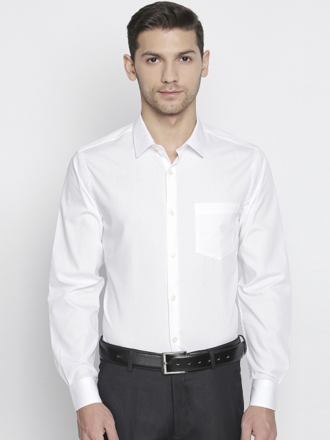 RICHARD PARKER by Pantaloons Men White Regular Fit Solid Formal Shirt