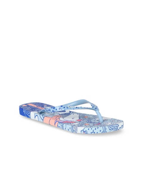 iPanema Women Blue Printed Thong Flip-Flops