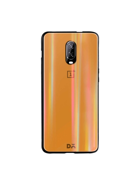 DailyObjects Orange OnePlus 6T Holographic Glass Case Cover