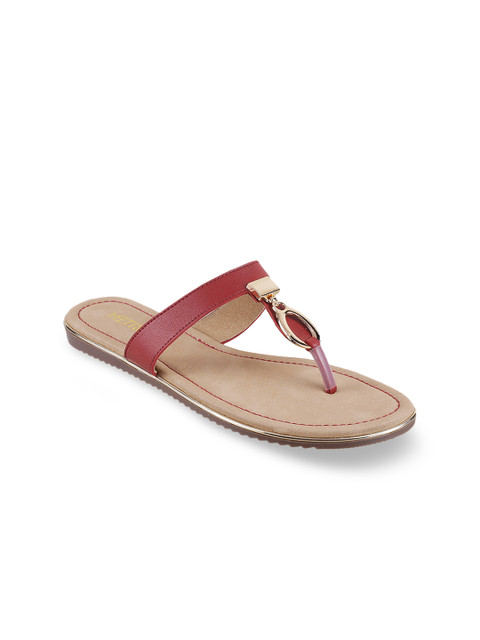 Metro Women Maroon Solid T-Strap Flats 
Metro Women Maroon Solid T-Strap Flats