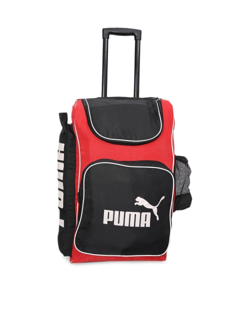 Puma Black & Red Colourblocked evoSPEED Large Cricket Trolley Bag