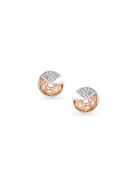 Mia by Tanishq 14KT Rose Gold Diamond Stud Earrings