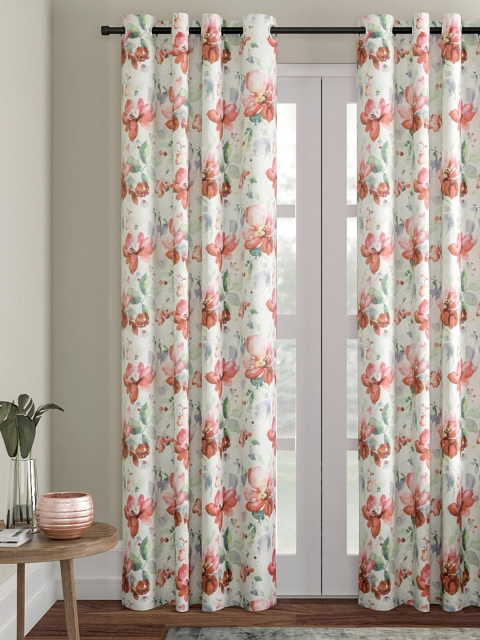 Soumya Multicoloured Single Long Door Curtain, Multi