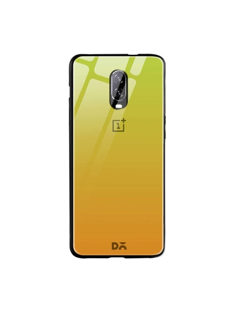 DailyObjects Green & Mustard Yellow OnePlus 6T Glass Case Cover