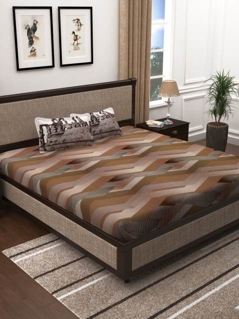 Story@home Unisex Brown & Maroon Abstract 300 TC Cotton 1 King Bedsheet with 2 Pillow Covers
Story@home Unisex Brown & Maroon Abstract 300 TC Cotton 1 King Bedsheet with 2 Pillow Covers