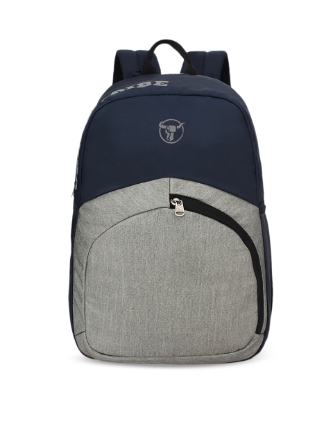 URBAN TRIBE Unisex Blue & Grey Solid Backpack