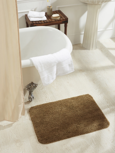 OBSESSIONS Brown Rectangular Bath Rug