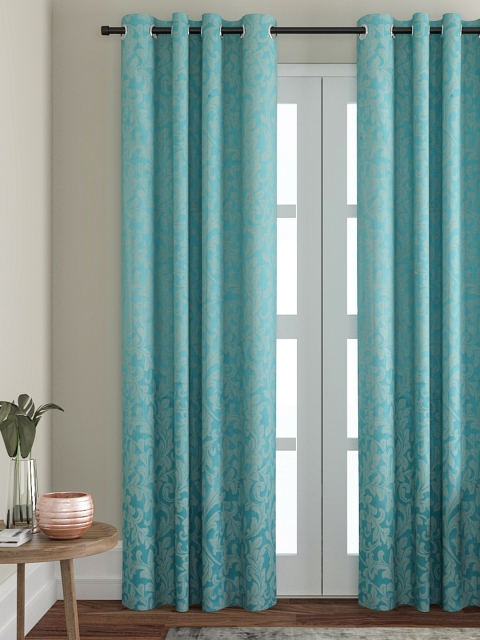 VRINDA Blue Single Door Curtain