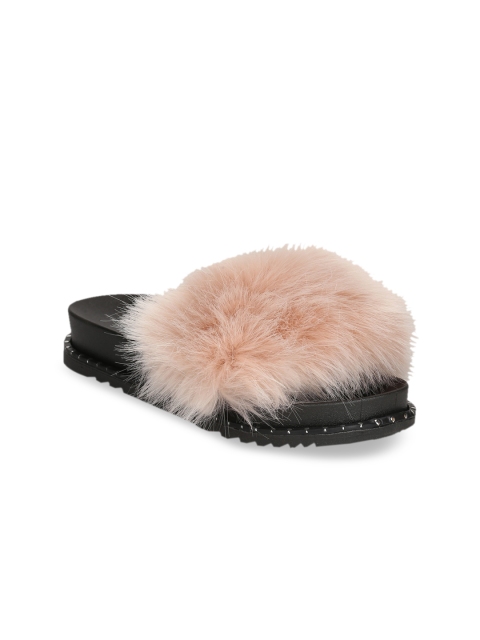 Truffle Collection Women Pink Solid Open Toe Flats