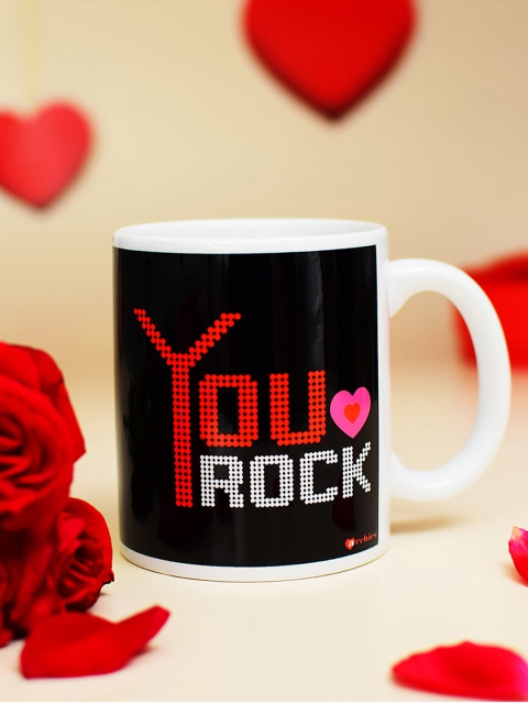 Archies Love Gifts White & Black Ceramic Mug for Valentine