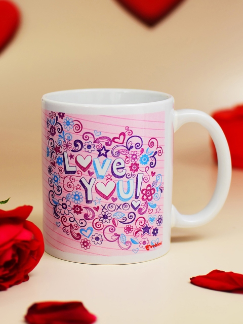 Archies Love Gifts White Printed Ceramic Cup