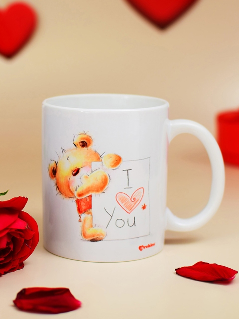Archies Love Gifts White Printed Ceramic Cup